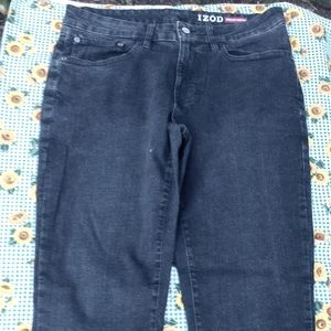 Men's 🆕🎇 Izod Comfort Stretch Straight Fit Dark Denim Jeans Size 34 Wai